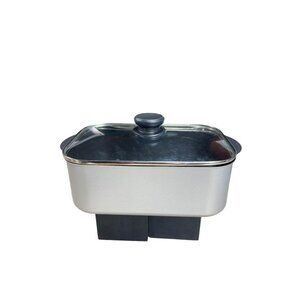 West Bend 4 QT. Versatility Cooker Pot W/ Lid, Silver, 87905 Replacement.